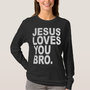 Camiseta Jesús Te Ama Hermano Cristiano Audaz