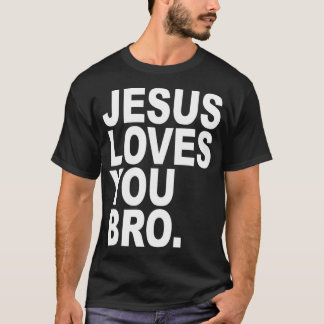 Camiseta Jesús Te Ama Hermano Cristiano Audaz