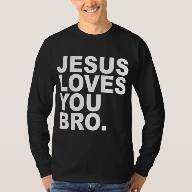 Camiseta Jesús Te Ama Hermano - Fe Cristiana (Anverso)