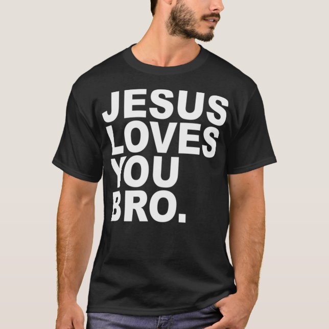 Camiseta Jesús Te Ama Hermano - Fe Cristiana Pullover Hoo (Anverso)