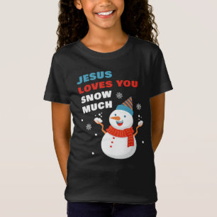 Camiseta Jesús Te Ama La Nieve Mucho Navidades Cristianos 