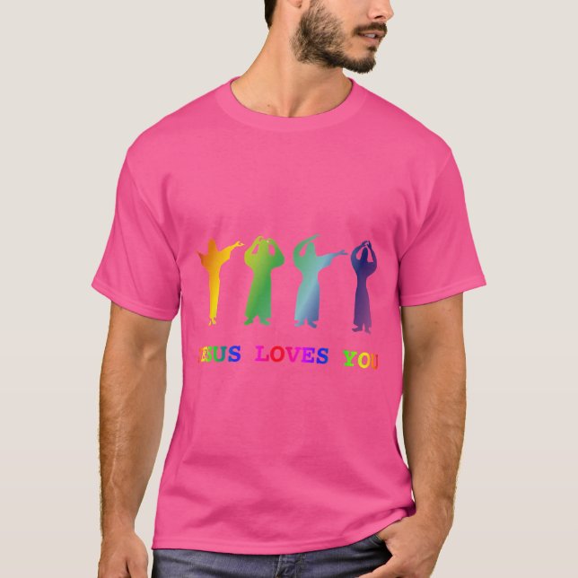 Camiseta Jesús Te Ama (Lema De La Imagen De Ymca) (Anverso)