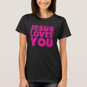Camiseta Jesús te ama - Mensaje religioso de fe cristiana