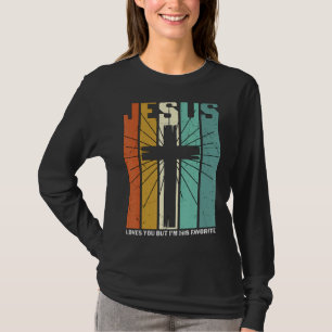 Camiseta Jesús Te ama pero yo soy su favorito Cro Cristiano