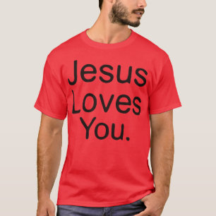 Camiseta Jesús Te Ama Positivo Católico Preppy Retro Chris