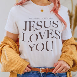 Camiseta Jesús te ama | Prendas de vestir estéticas cristia