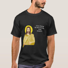 Camiseta Jesús te está observando a hombres graciosos catól