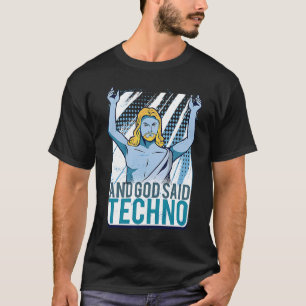 Camiseta Jesus Techno Raver DJ Rave Fiesta EDM Festival