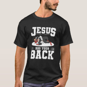 Camiseta Jesús tiene la espalda para Dios Creyente Atleta 4