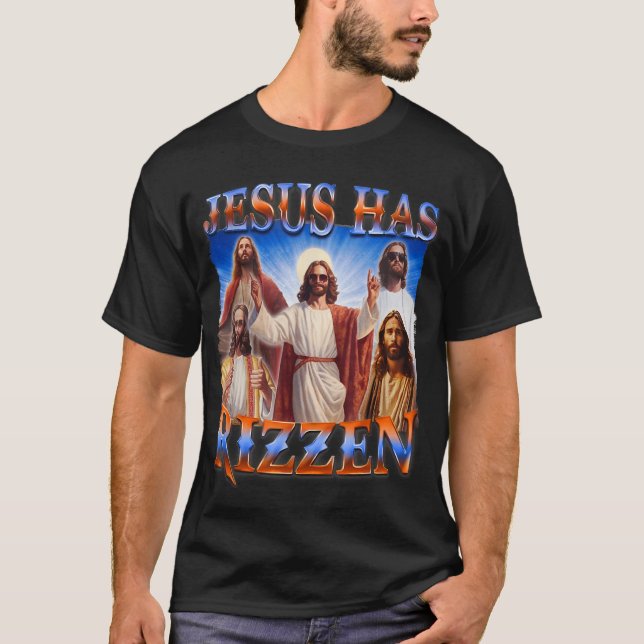 Camiseta Jesús Tiene Rizzen - Es Rizzen Jesus Rizz (Anverso)