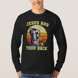 Camiseta Jesús Tiene Su Espalda Bjj Brasileño Jiu Jitsu