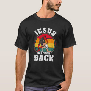 Camiseta Jesús tiene tu espalda el luchador cristiano relig