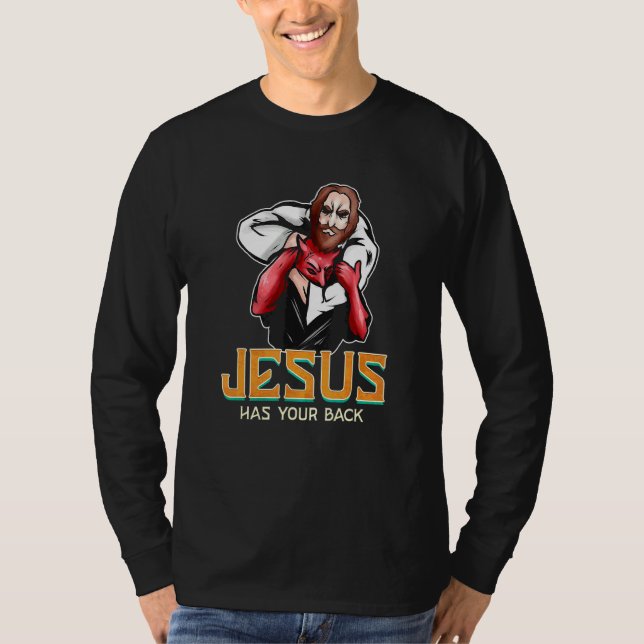 Camiseta Jesús Tiene Tu Espalda Jiujitsu (Anverso)