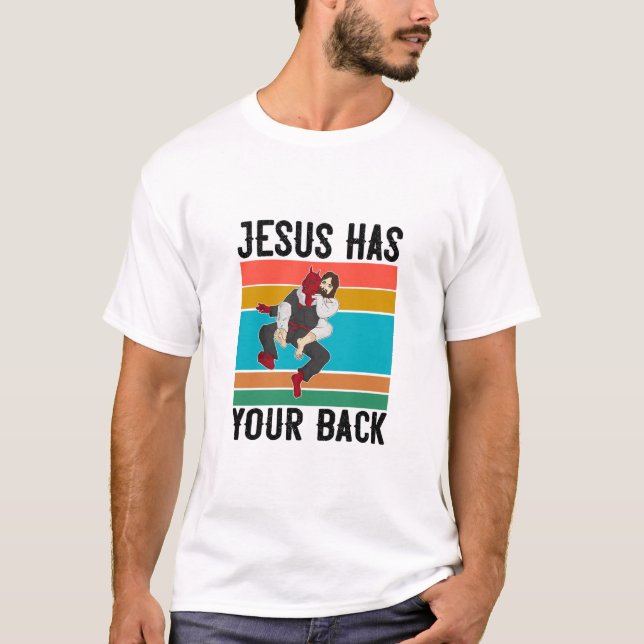 Camiseta Jesús Tiene Tu Regalo Brasileño Jiu Jitsu Chris (Anverso)