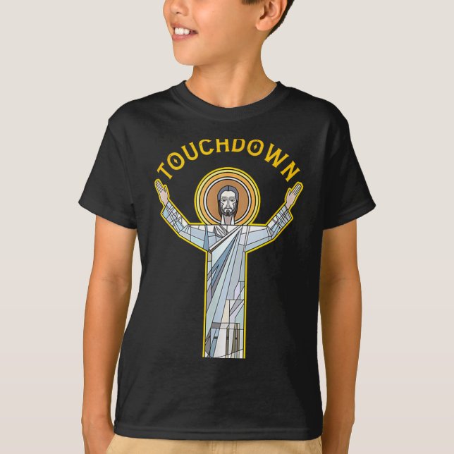 Camiseta Jesus Touchdown Fun Christian Faith Saying Meme Ch (Anverso)