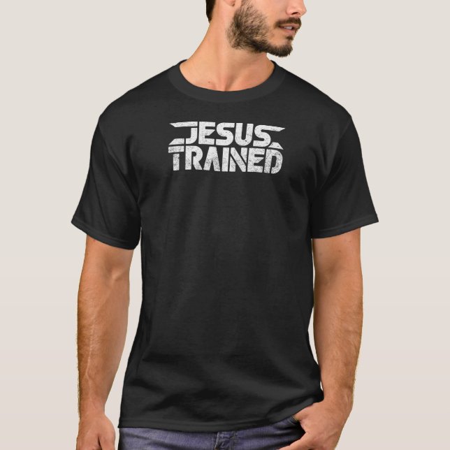 Camiseta Jesus Trained God Family Wrestling Tee Christian W (Anverso)