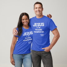 Jesús Trauma Terminator Biblia Cristiano Azul