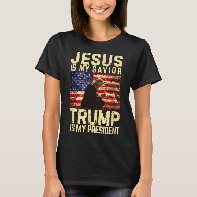 Camiseta Jesús Trump Tee - Jesús es mi Señor Salvador Trump (Anverso)