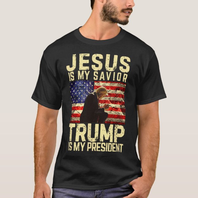 Camiseta Jesús Trump Tee - Jesús es mi Señor Salvador Trump (Anverso)