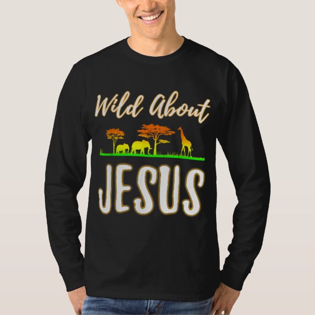 Camiseta Jesús VBS Hombres Mujeres Niños Salvajes Sobre Jes (Anverso)