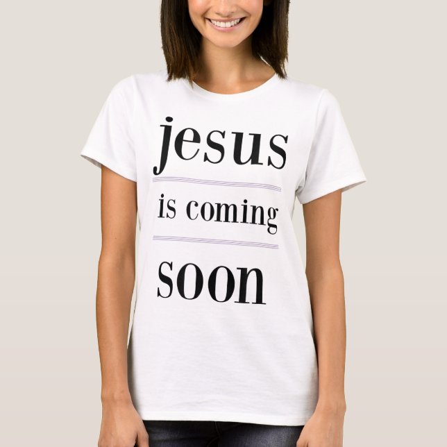 Camiseta jesus vendrá pronto Grupo Evangelismo Cristiano (Anverso)