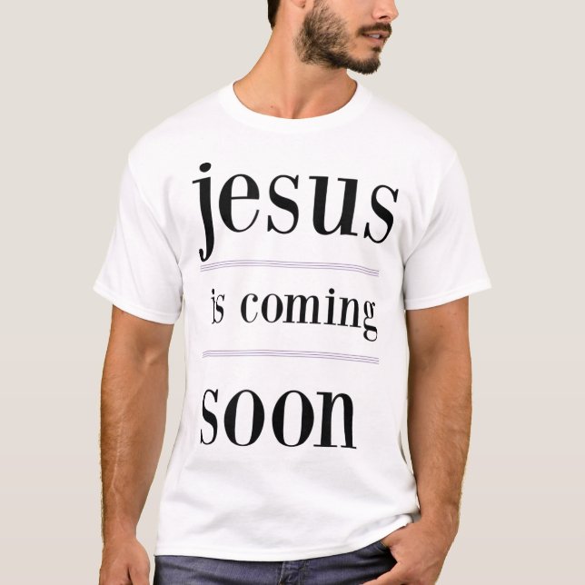Camiseta jesus vendrá pronto Grupo Evangelismo Cristiano (Anverso)