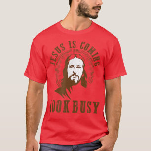 Camiseta Jesús viene parece ocupado, humor religioso ateo