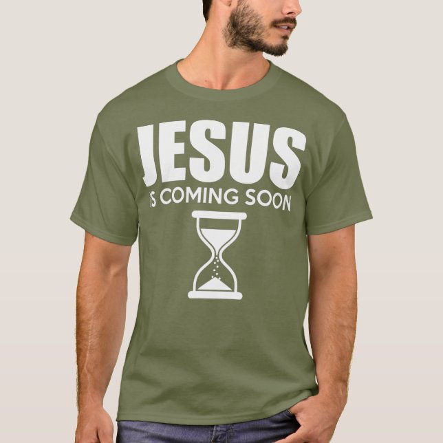 Camiseta Jesús viene pronto cuenta regresiva hasta Jesús (Anverso)