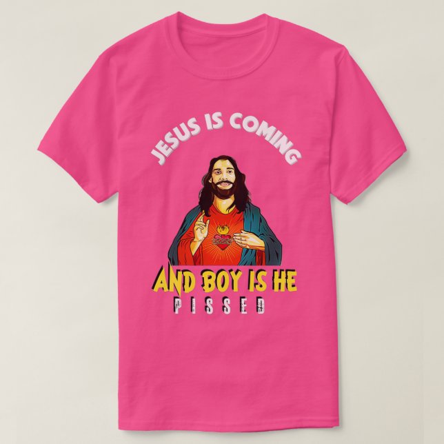 Camiseta Jesús Viene Y El Niño Es El Divertido Religio (Diseño del anverso)