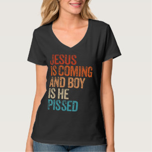 Camiseta Jesús Viene Y El Niño Es El Que Pisó Gracioso Chri