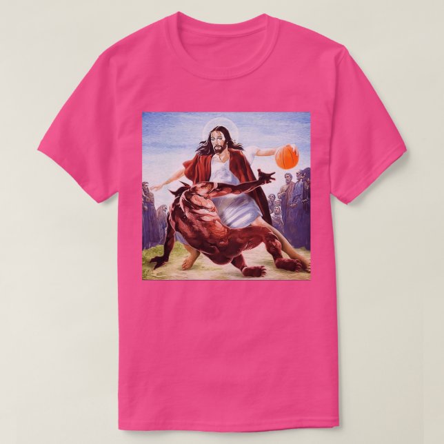 Camiseta Jesús vs. Satán en Basketbal (Diseño del anverso)