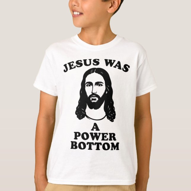 Camiseta Jesus Was A Power Bottom Funny Pride Christmas Gag (Anverso)