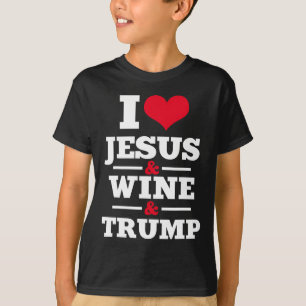 Camiseta Jesus Wine Trump Religiosa Cristiana Fe Madre Gif