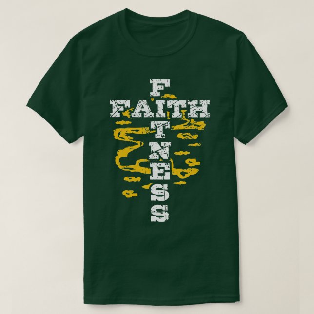 Camiseta Jesus Workout Fainess Fitness Cross Christian Gym  (Diseño del anverso)