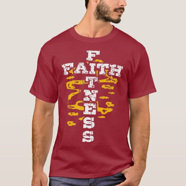 Camiseta Jesus Workout Shirt Faith Fitness Cross Gym Gift (Anverso)