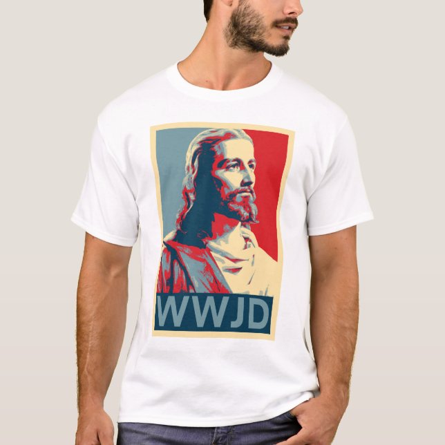 Camiseta Jesús -- WWJD (Anverso)
