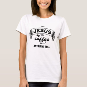 Camiseta JESÚS Y CAFE Cristiano