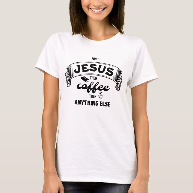 Camiseta JESÚS Y CAFE Cristiano (Anverso)