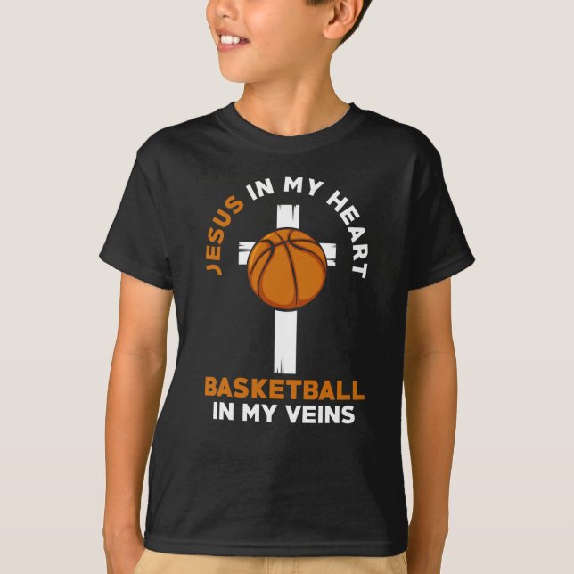 Camiseta Jesús Y El Cristiano Baloncesto Diciendo (Anverso)