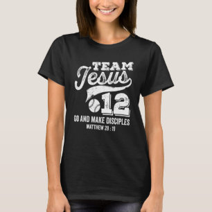 Camiseta Jesús y el equipo de béisbol Jesús Cristiano Mateo