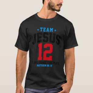 Camiseta Jesús y el equipo de béisbol Jesús Cristiano Mateo