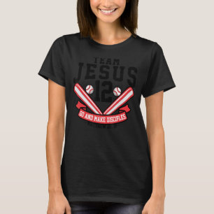 Camiseta Jesús y el equipo de béisbol Jesús Cristiano Mateo