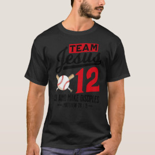 Camiseta Jesús y el equipo de béisbol Jesús Cristiano Mateo