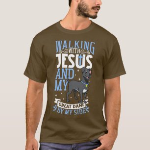 Camiseta Jesús y el perro German Mastiff