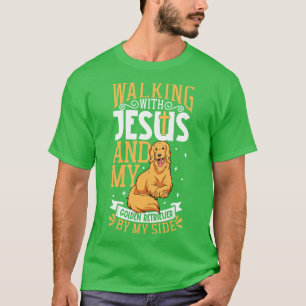 Camiseta Jesús y el perro Golden Retriever