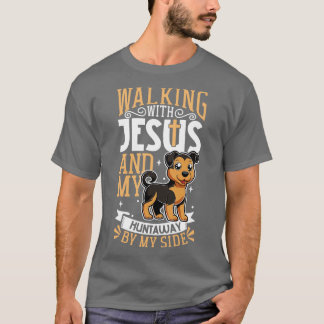 Camiseta Jesús y el perro Huntaway