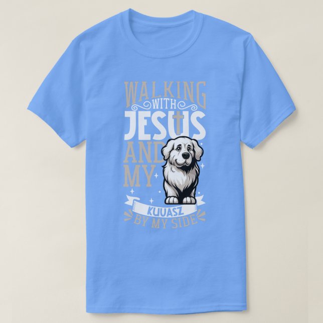 Camiseta Jesús y el perro Kuvasz (Diseño del anverso)