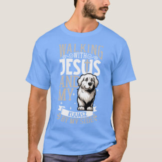 Camiseta Jesús y el perro Kuvasz