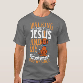 Camiseta Jesús y el perro Magyar Vizsla