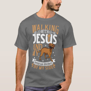 Camiseta Jesús y el perro Rhodesian Ridgeback